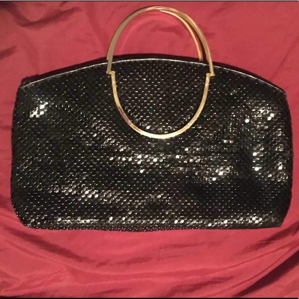 Sexy Black Clutch with Gold Accents